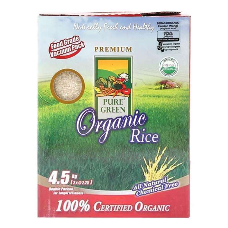 Jual PURE GREEN ORGANIC PANDAN WNG RICE 4.5KG di Seller FRESTIVE