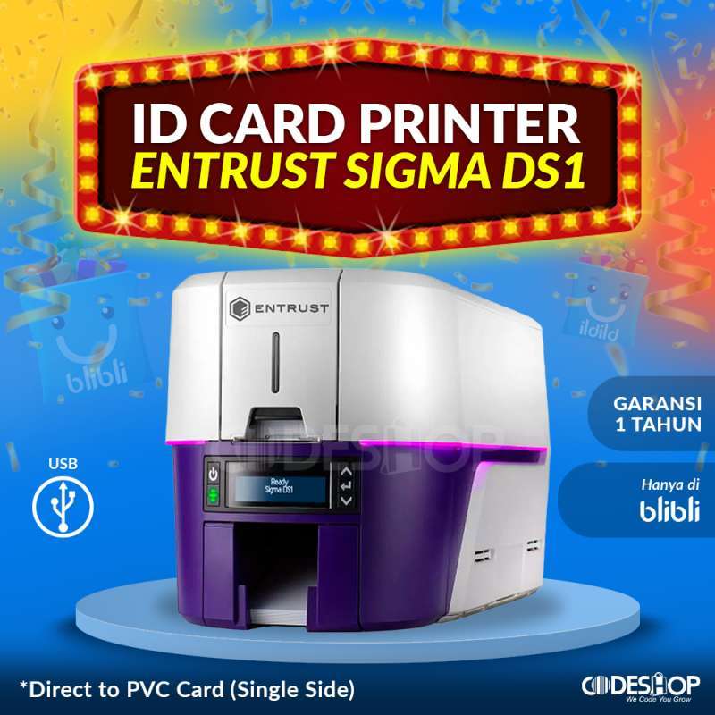 Jual ENTRUST SIGMA DS1 PRINTER ID CARD SIGMA DS1 SINGLE SIDE USB
