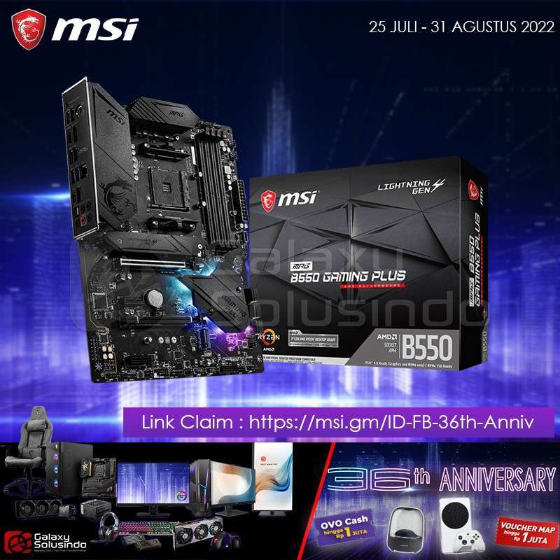 Jual MSI B550 GAMING PLUS (AMD AM4, B550, DDR4) Motherboard di Seller ...