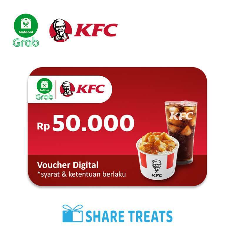 Jual Voucher Digital KFC Grab Food Rp 50.000 di Seller Share Treats