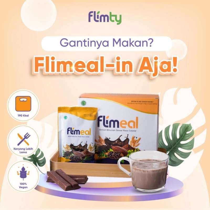 Jual Flimeal 1 Box isi 12 sachet Meal Replacement Flimty Fiber Susu Diet di Seller Citra Makmur