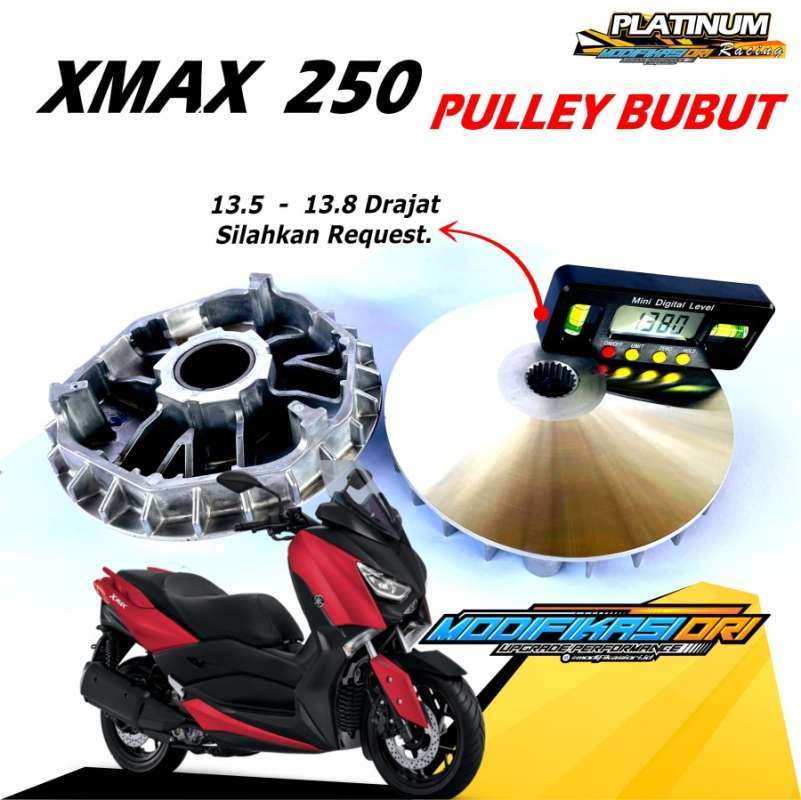 Promo XMAX 250 Pulley Bubut Rumah Roller Bubut Derajat kemiringan