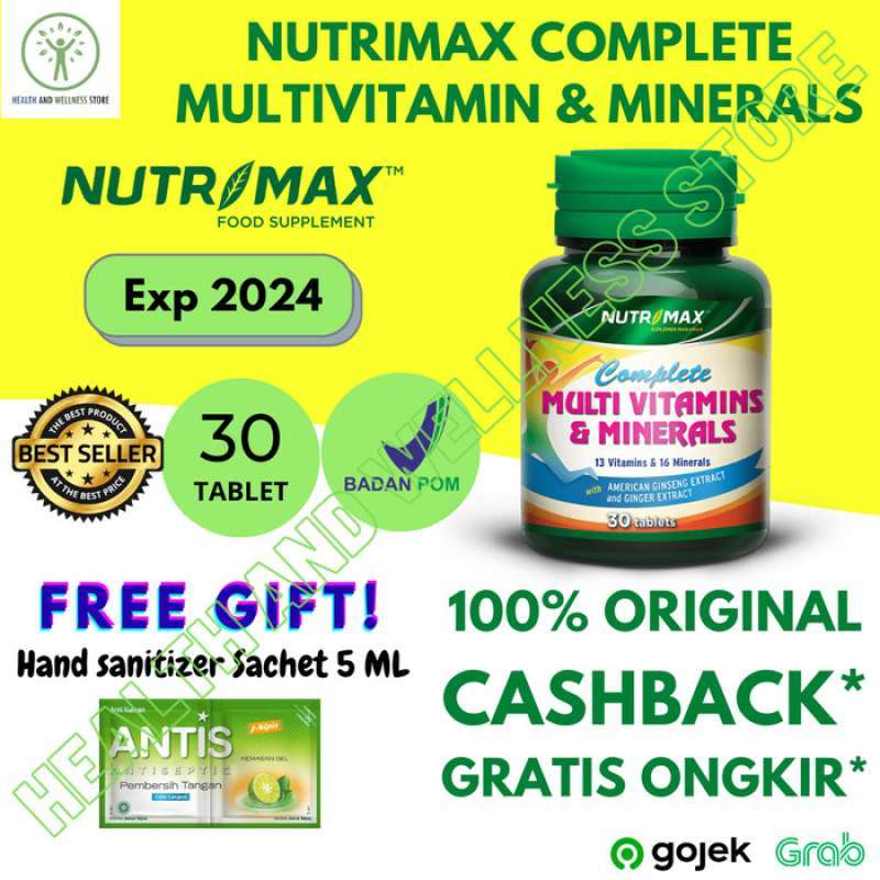 Promo Nutrimax Complete Multivitamins Minerals 30 Tab Multivitamin