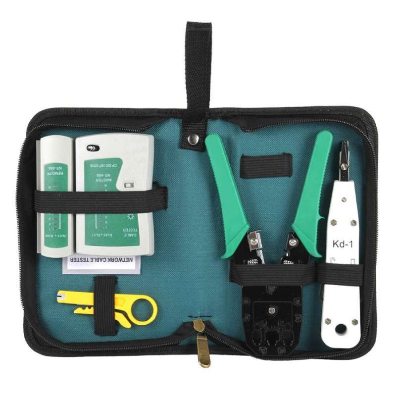 C4D Complete Network Tool Kit - 40m Cat5e Cable, RJ45 Crimper, Tester, Punch Down Tool