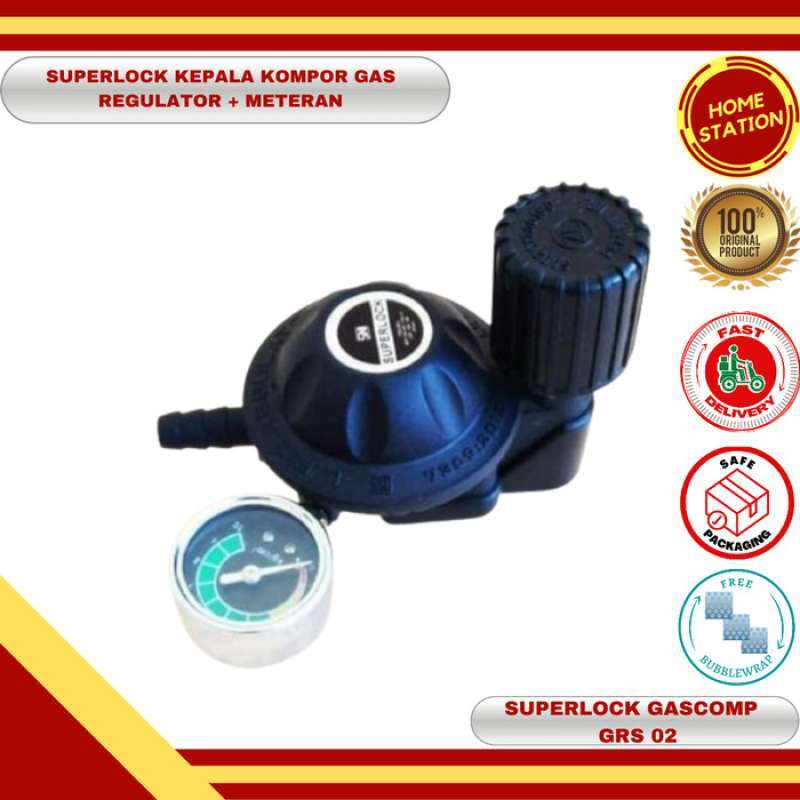 Jual REGULATOR KOMPOR GAS KEPALA GAS PUTAR METER SUPERLOCK GRS