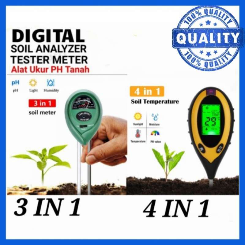 Promo SOIL ANALYZER TANAH TESTER METER MOISTURE METER PH METER SUNLIGHT