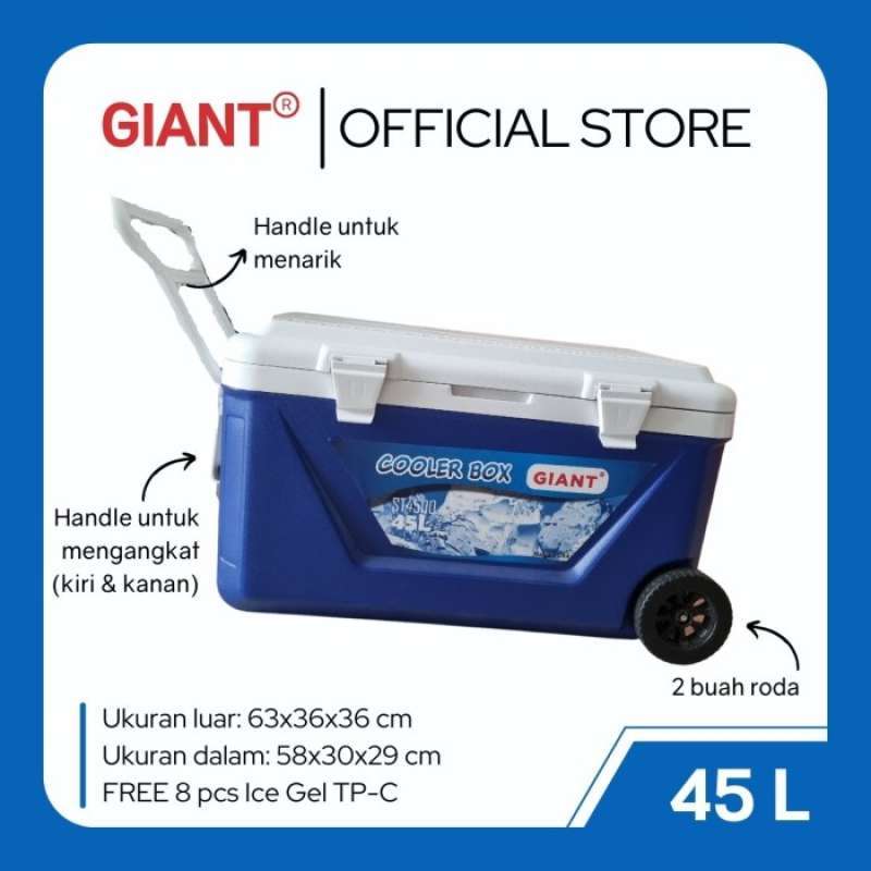 Promo COOLER BOX 28 LITER COOL BOX TROLLEY ISLAND BREEZE COOLBOX RODA