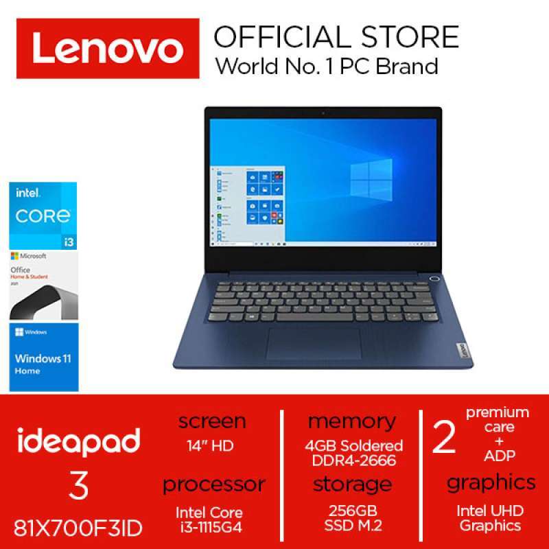 Jual Lenovo IdeaPad 3 14ITL05 - 81X700F3ID Intel Core i3-1115G4 RAM 8GB ...