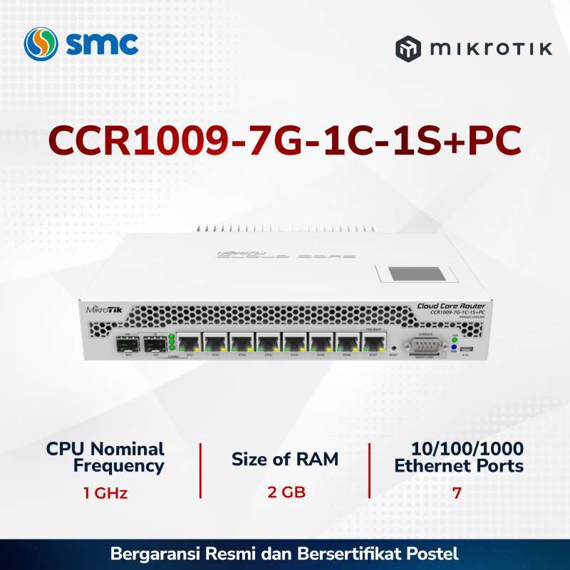 Jual MikroTik CCR1009-7G-1C-1S+PC di Seller sinarmitracendekia - Mangga ...