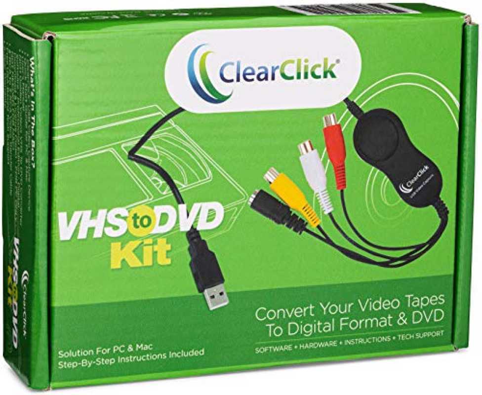 Promo ClearClick VHS to DVD Kit for PC & Mac USB Device, Software