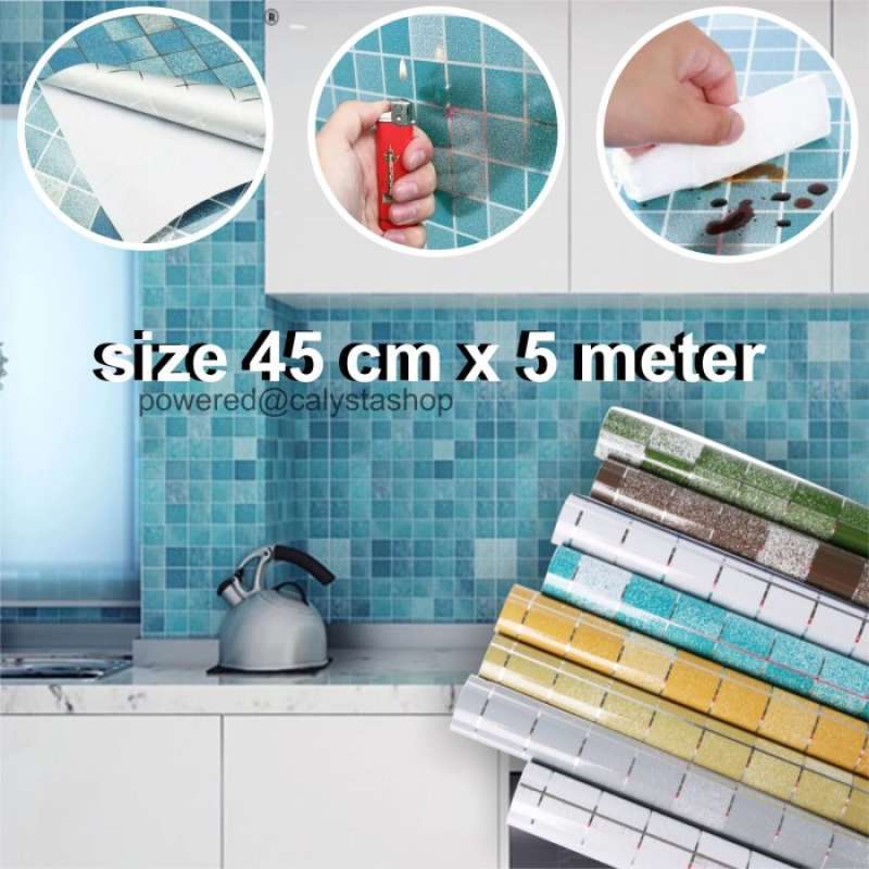 Promo Sticker Dapur Alumunium Foil Anti Panas Dan Minyak Uk 45Cm X 5