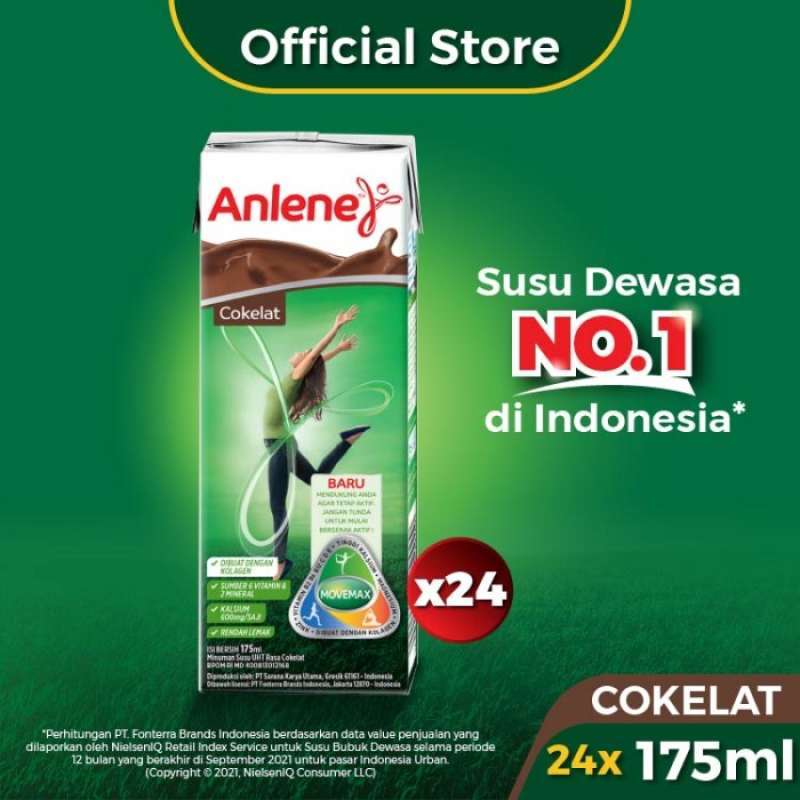 Promo Anlene Susu Uht Cokelat 24 X 175ml - Tulang, Sendi & Otot Diskon