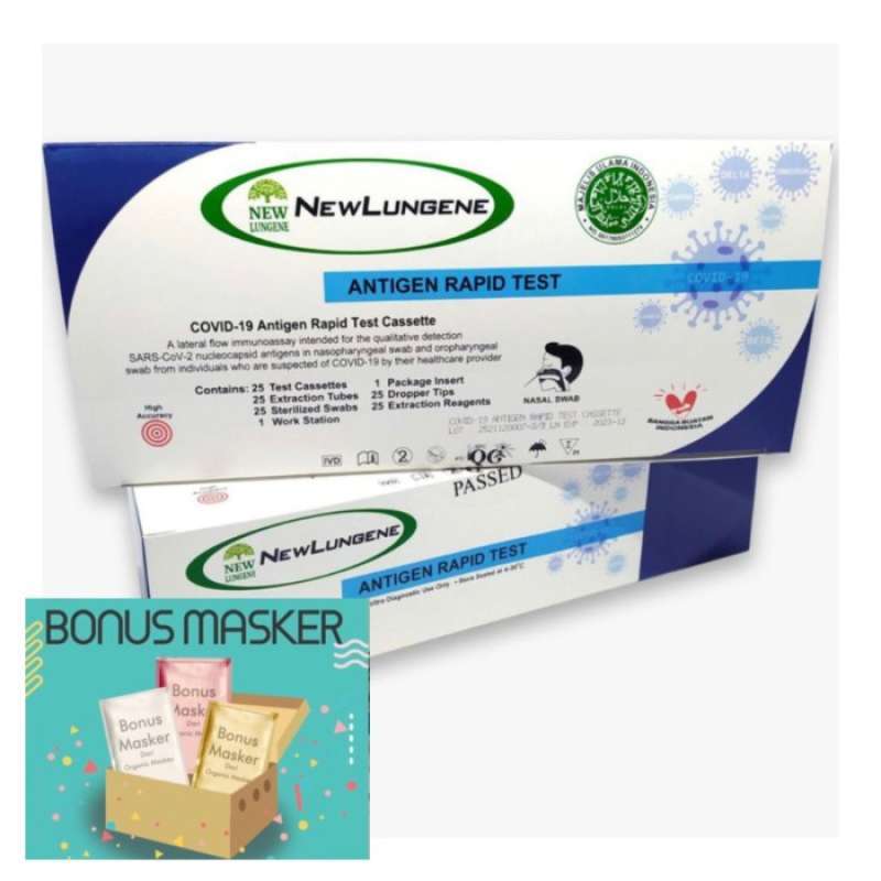 Jual swab antigen new lungene 1 box 25 pcs di Seller Fayra Store