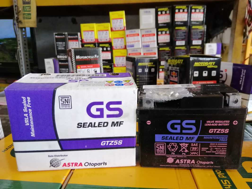 Jual Aki Motor GS ASTRA MF GTZ5S Honda Revo Absolute Original di Seller
