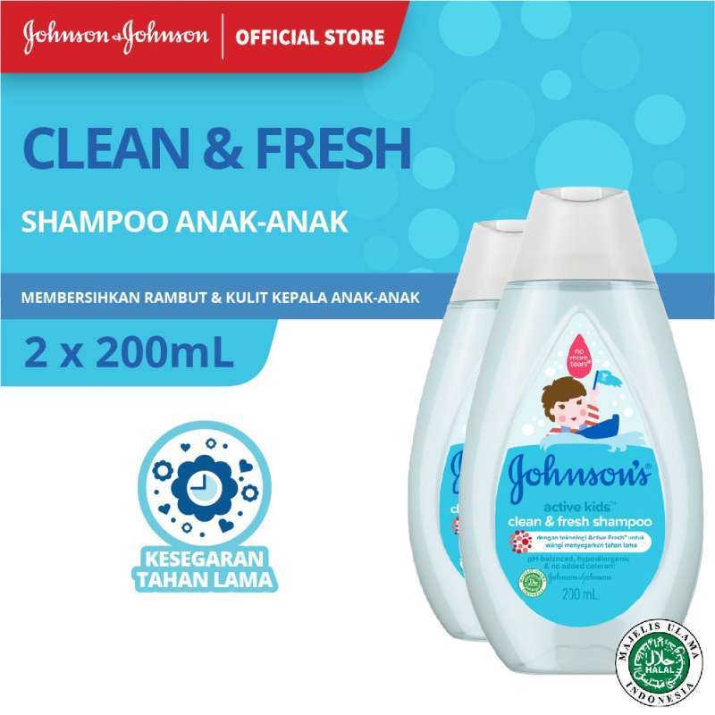 Jual JOHNSON'S Active Kids Clean & Fresh Shampoo Shampo Anakanak