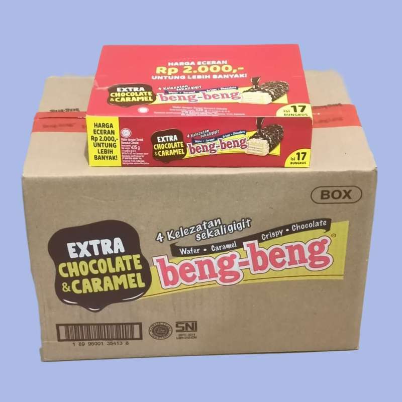 Jual Beng Beng Regular Wafer Caramel Crispy Chocolate 1 Dus / 8 Box