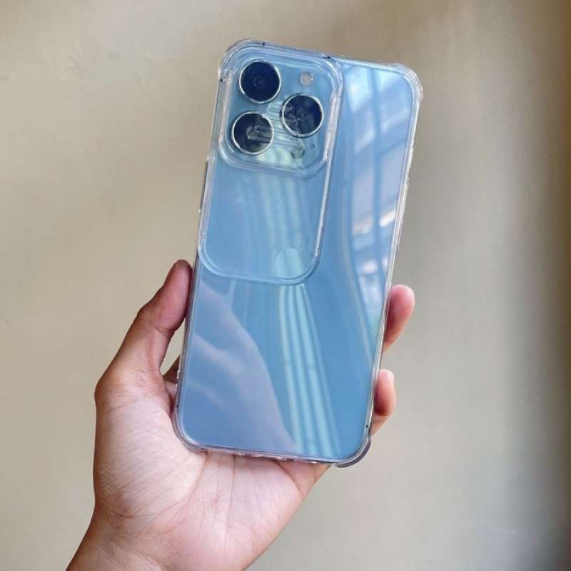 Jual Case Iphone 13 PRO MAX Clear Camera Slide Anti Crack Casing