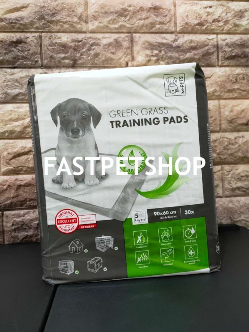 Jual New !! Mpets Green Grass Puppy Training Pads 60X90 Cm 30 Pcs di