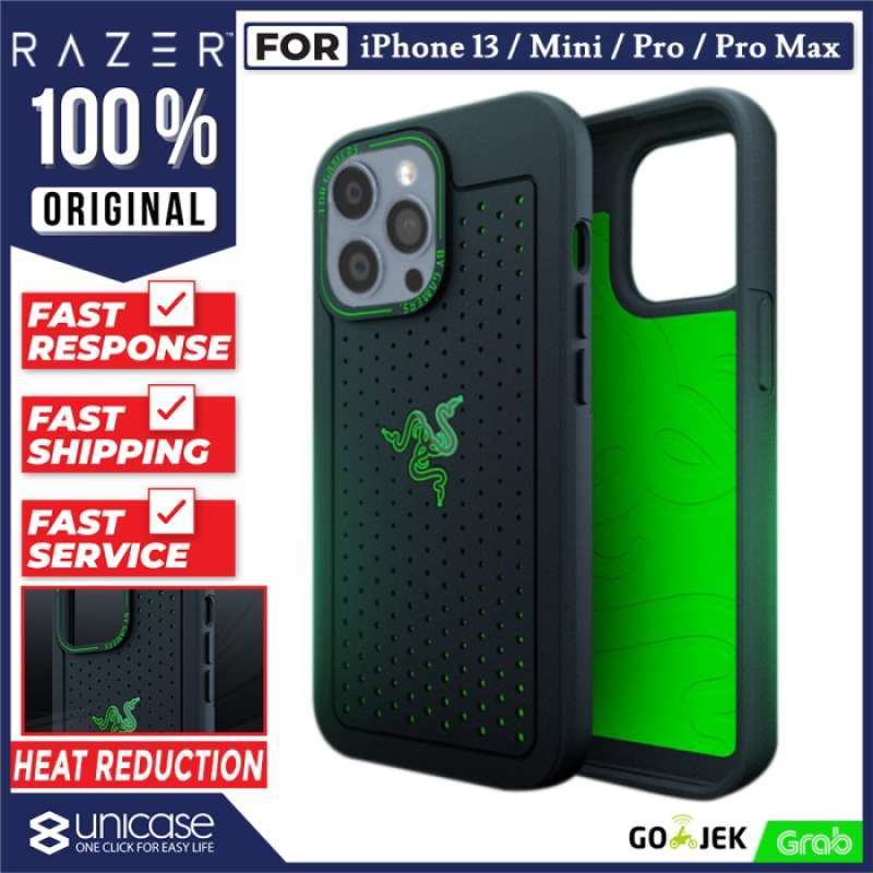 Promo Case iPhone 13 Pro max Mini Razer Archtech Anti Crack Gaming