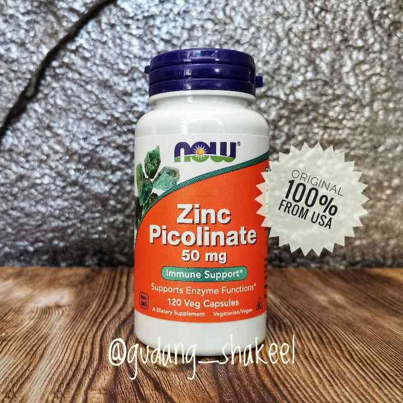 Jual (ORIGINAL) Now Foods Now Food Zinc Picolinate 50Mg / 120 Capsules