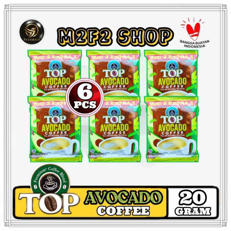 Promo Top Avocado Coffee Kopi Alpukat Sachet 20 Gr (kemasan 6 Pcs