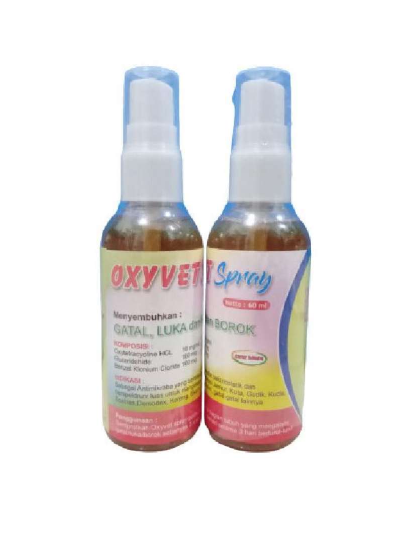 Jual Oxyvet Spray Rainbow 60 Ml Obat Gatal Luka Dan Borok Kucing di