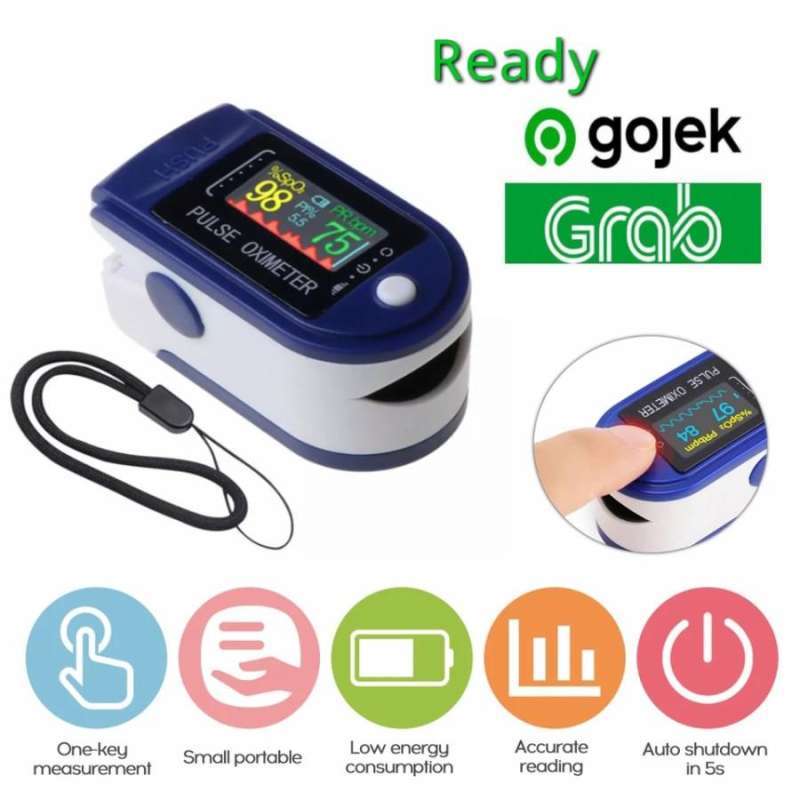 Jual Fingertip Pulse Oximeter Oximetry Sp02 Saturation Monitor di