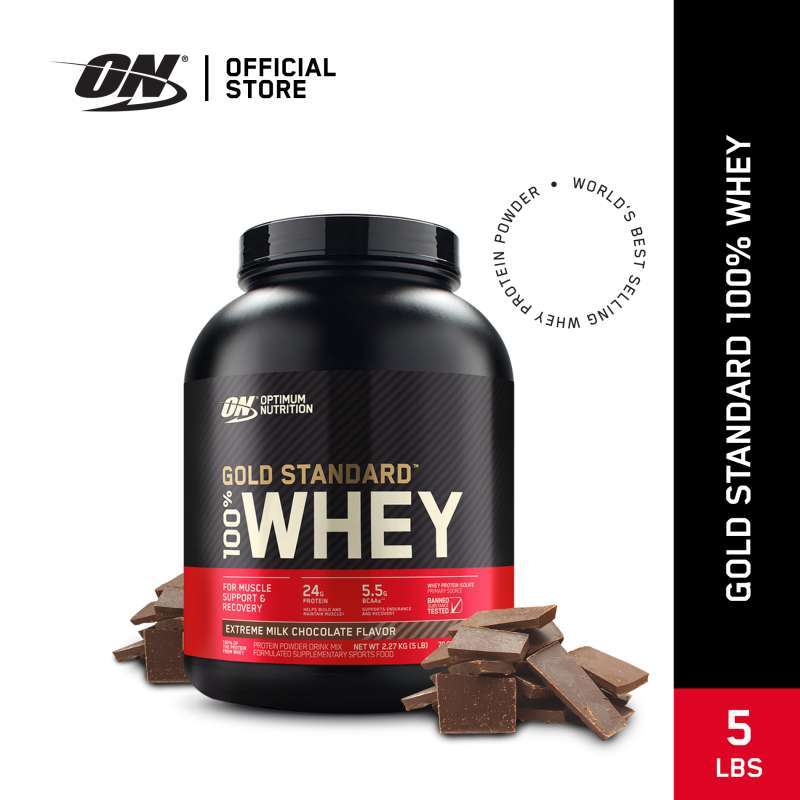 Jual Optimum Nutrition 100 Whey Gold Standar Extreme Milk Chocolate [5 LB] di Seller Blibli