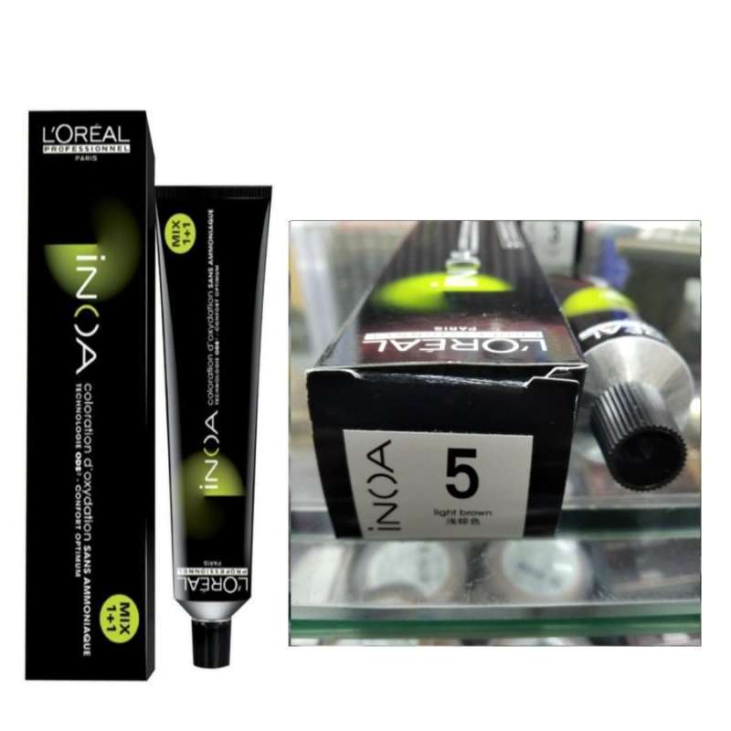 Jual L'oreal hair color pewarna rambut loreal inoa 5 light brown di