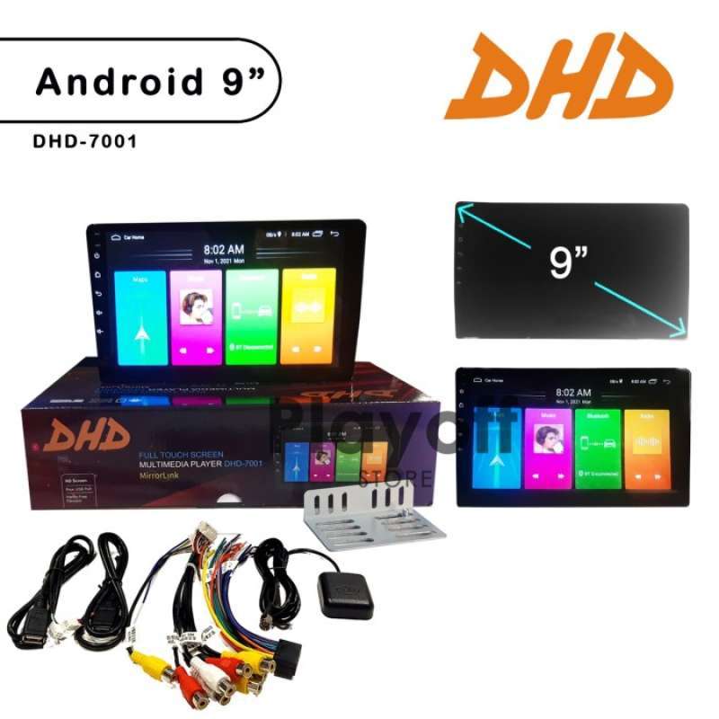 Jual 2 din Head Unit Android 9 inch DHD 7001 Double Din Bluetooth Wifi ...