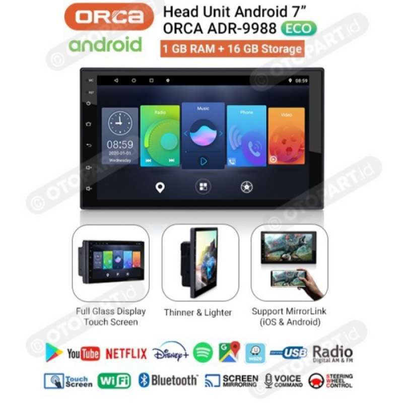 Promo Headunit Android Orca 7 Inch Eco Series ADR-9988 Ram 1/16 Diskon ...