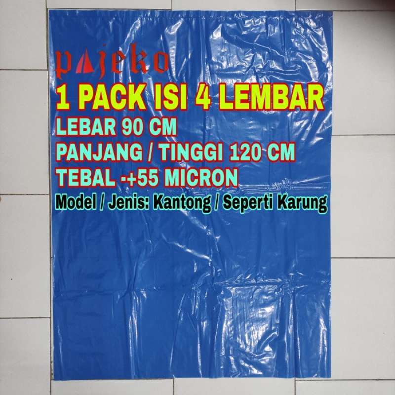 Promo Kantong Plastik Sampah Biru 90 x 120 cm Tebal 55 micron - Plastik