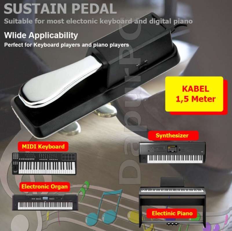 Promo Sustain Pedal Damper Keyboard Piano Digital Synthesizer Diskon 50 di Seller electro music