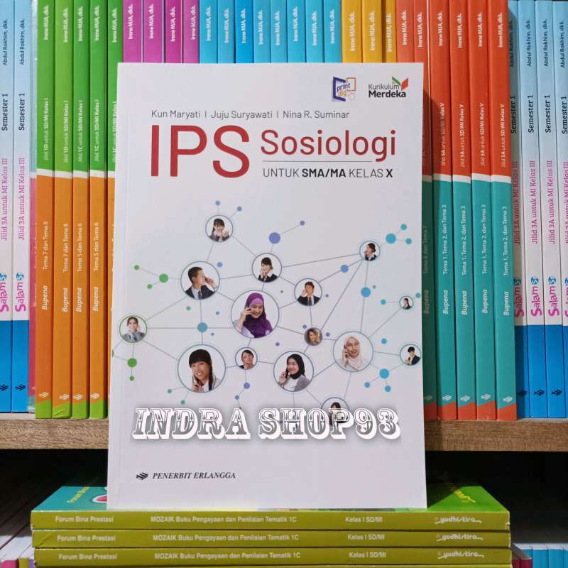 Jual Buku IPS Sosiologi Kelas 1 / X 10 SMA Kurikulum Merdeka Erlangga
