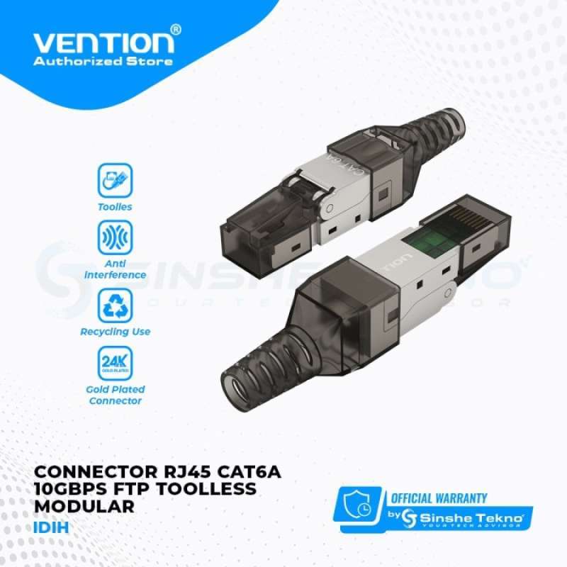 Kommdata Tool Less Rj45 Jual Vention Connector Rj45 Toolless Modular Portable Poe Konektor Lan ...