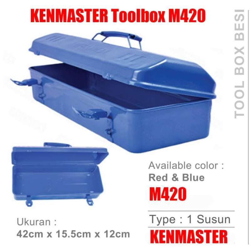 Promo Tool Box Besi 1 Susun Kenmaster M420 Toolbox Metal Kotak Perkakas ...