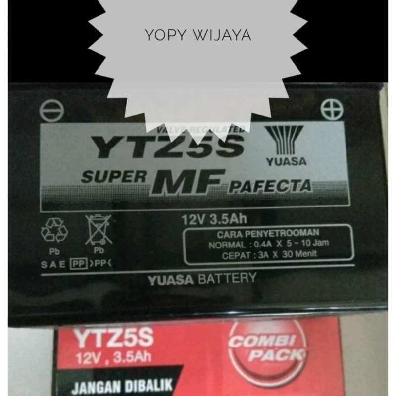 Jual AKI ACCU BATERAI YUASA YTZ5 3,5A di Seller Wijaya-motor-sby