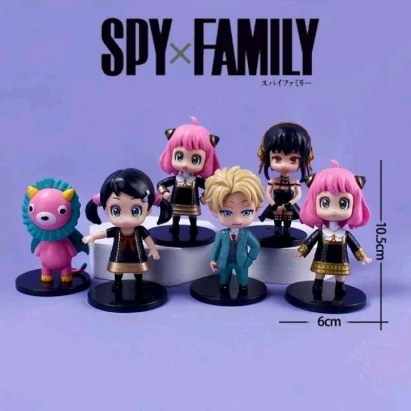Jual action figure anime mini spy x family low quality set 6pcs di
