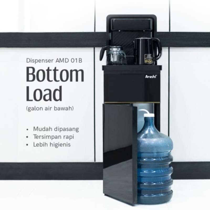 Jual Dispenser Arashi Water Dispenser Kekinian AMD 01B Hot, Hangat