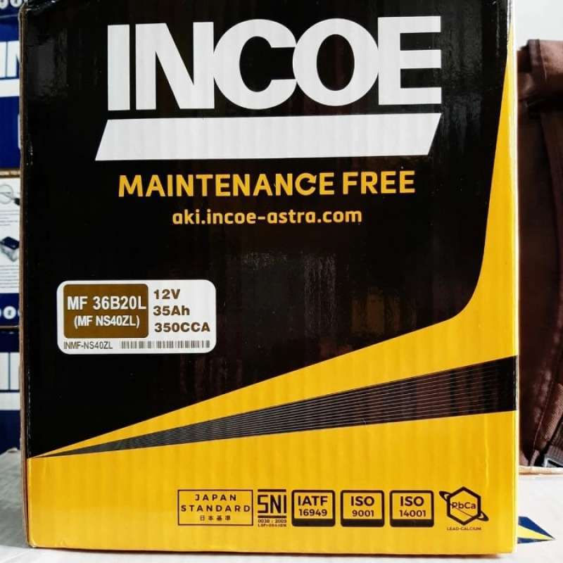 Jual Aki accu mobil Karimun, Sirion, Brio, Ignis NS40ZL INCOE MF Aki