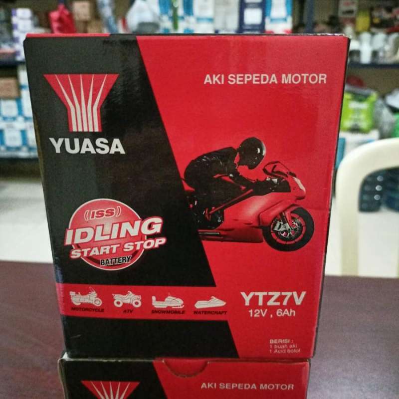 Promo Aki Motor/ Yuasa Ytz7v / Gtz7v/ Aki Nmax Aerox Pcx Diskon 1% Di
