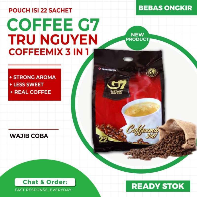 Jual Kopi Vietnam ASLI Trung Nguyen G7 Coffee Coffeemix 3in1 isi 22