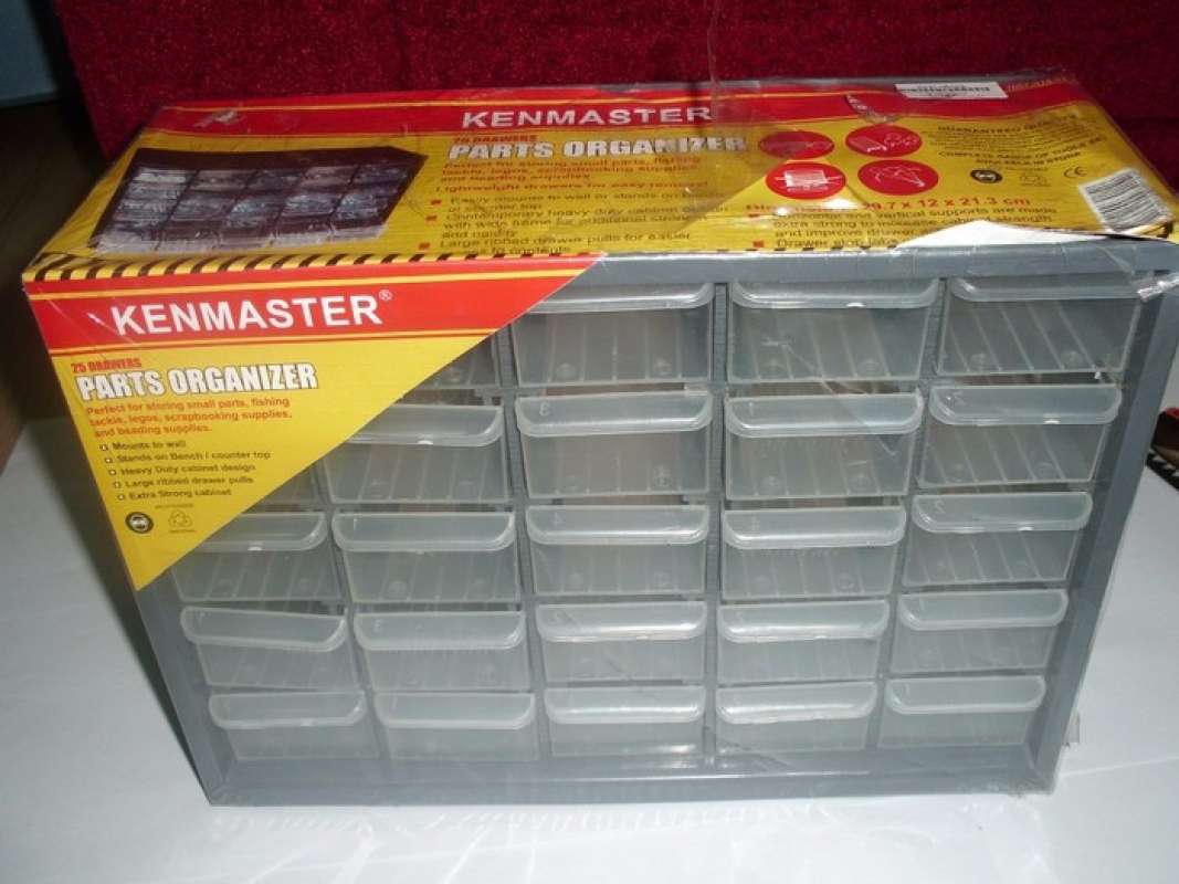 Promo C11 Rak Komponen 25 Partisi Slot Compartments Mini Box Kenmaster ...