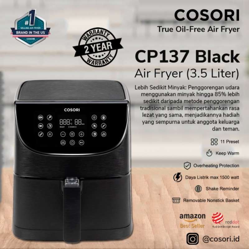 Jual COSORI Air Fryer CP137AF 3,7 Liter Penggorengan Tanpa Minyak di