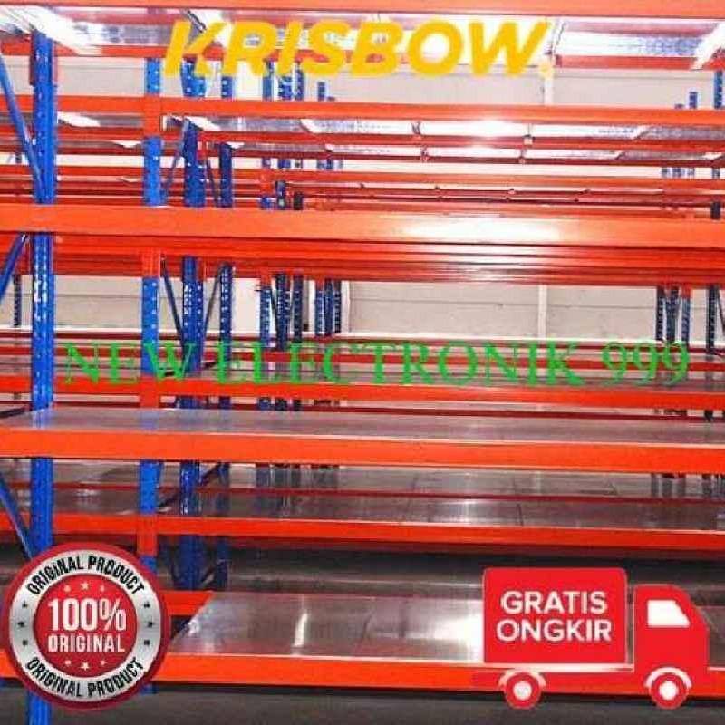 Jual KRISBOW BASIC SHELVING STEEL 5L 470X1200X2400MM 10209881 di Seller
