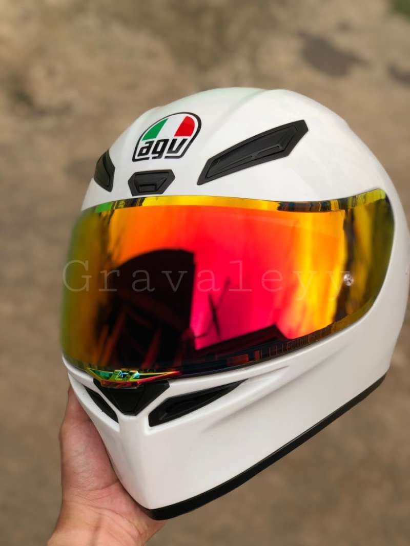 Promo Visor agv k1 k3sv iridium red&gold (pista desain) Diskon 23 di