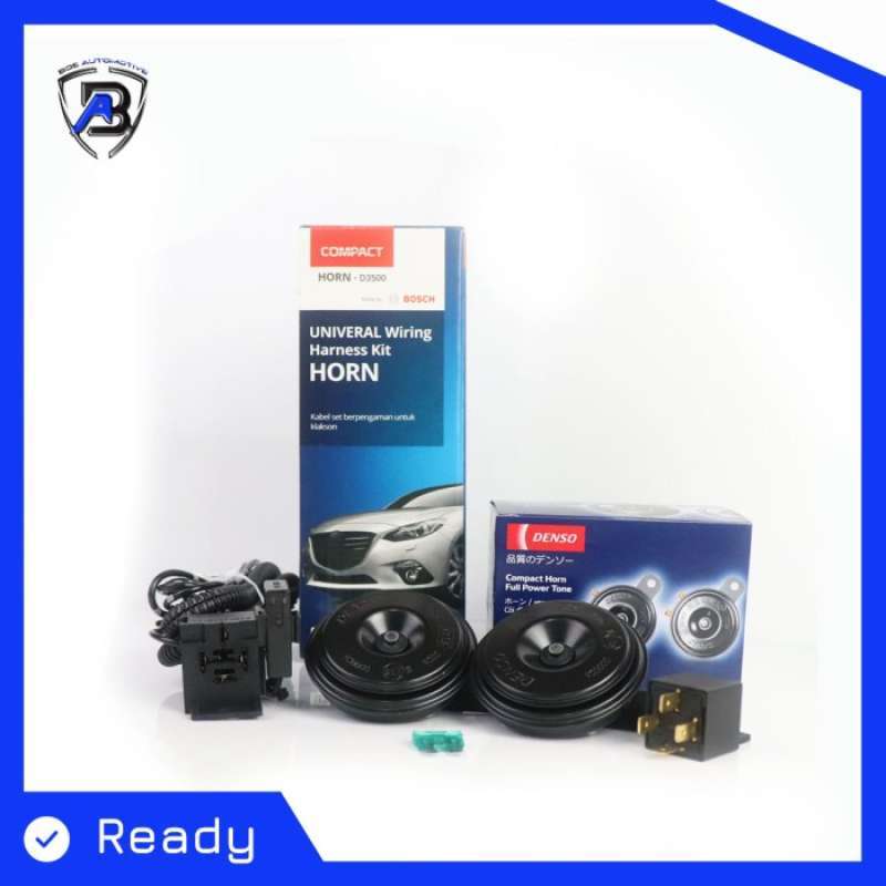 Jual KLAKSON DENSO DISC 12V DENGAN KABEL RELAY BOSCH D3500 MOBIL