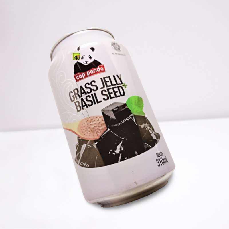 Jual Grass jelly basil seed minuman segar selasih cap cincau panda (per