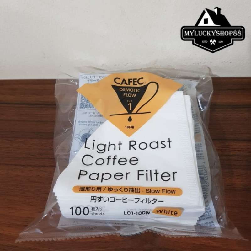 Jual CAFEC LIGHT ROAST OSMOTIC COFFEE PAPER FILTER LC1100W V60 01 100