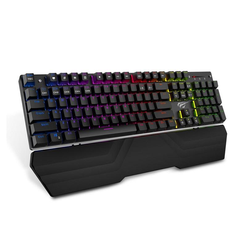 Jual Havit HVKB432L Mechanical RGB with Detachable Wrist Rest Keyboard